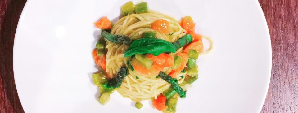 Spaghetti di Kamut con Asparagi e Zenzero